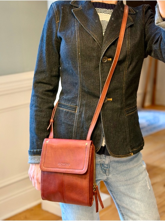 American Leather Co. Handbags - American Leather Co Old Money Brown Leather Crossbody Bag (EUC)